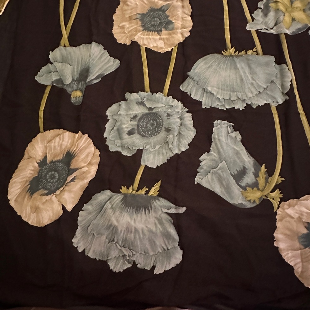 Floral Patterned silk scarf